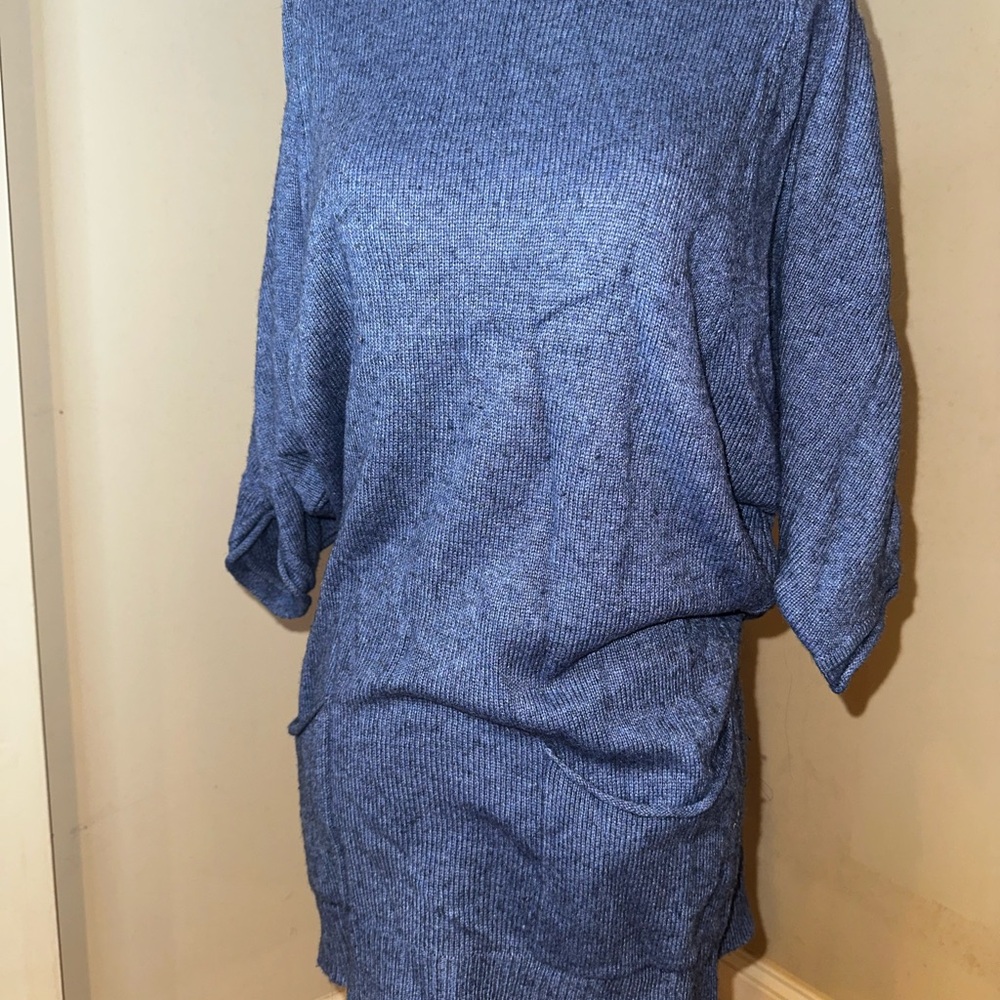 Blue pullover Sweater Dress